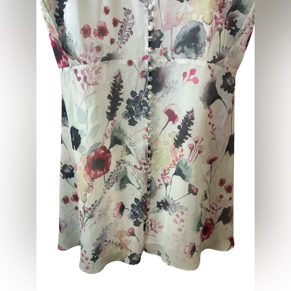 Haute Hippie Floral Mini Dress Soft Girl Women’s Medium Wedding Guest Vacation - Picture 4 of 6